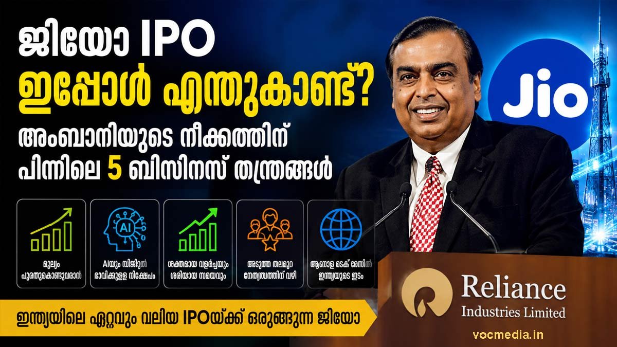 ജിയോ IPO ഇപ്പോൾ എന്തുകൊണ്ട്? അംബാനിയുടെ നീക്കത്തിന് പിന്നിലെ 5 ബിസിനസ് തന്ത്രങ്ങൾ