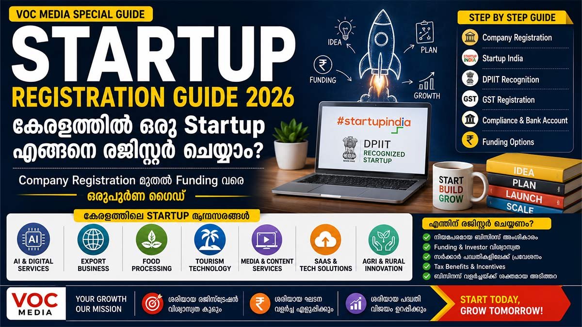 2026-ൽ Kerala-ൽ Startup തുടങ്ങുന്നവർ അറിഞ്ഞിരിക്കേണ്ട 8 കാര്യങ്ങൾ"