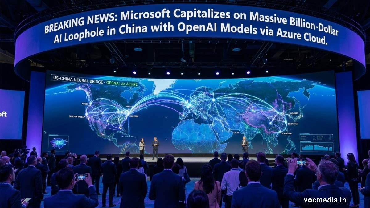 ചൈനയിൽ ശതകോടികളുടെ AI വിപണി വെട്ടിപ്പിടിച്ച്  microsoft; U S ഉപരോധങ്ങൾക്കിടയിലും വിൻഡ്ഫാൾ നേട്ടം