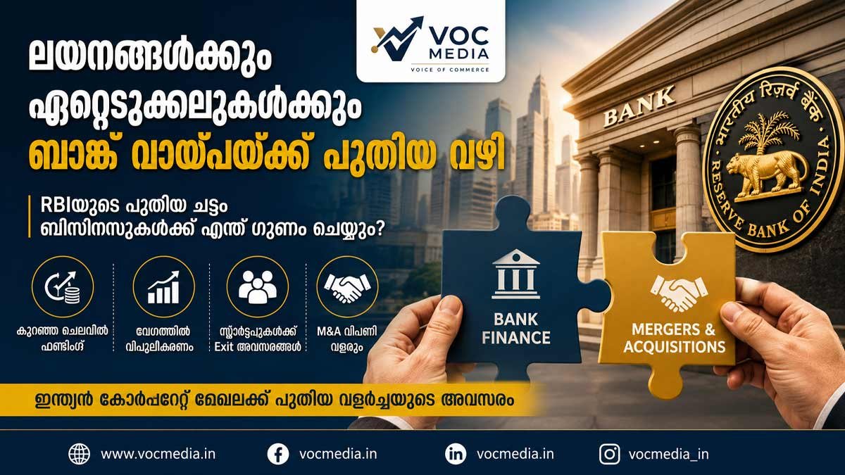ലയനങ്ങൾക്കും ഏറ്റെടുക്കലുകൾക്കും ബാങ്ക് വായ്പയ്ക്ക് പുതിയ വഴി; RBIയുടെ പുതിയ ചട്ടം ബിസിനസുകൾക്ക് എന്ത് ഗുണം ചെയ്യും?
