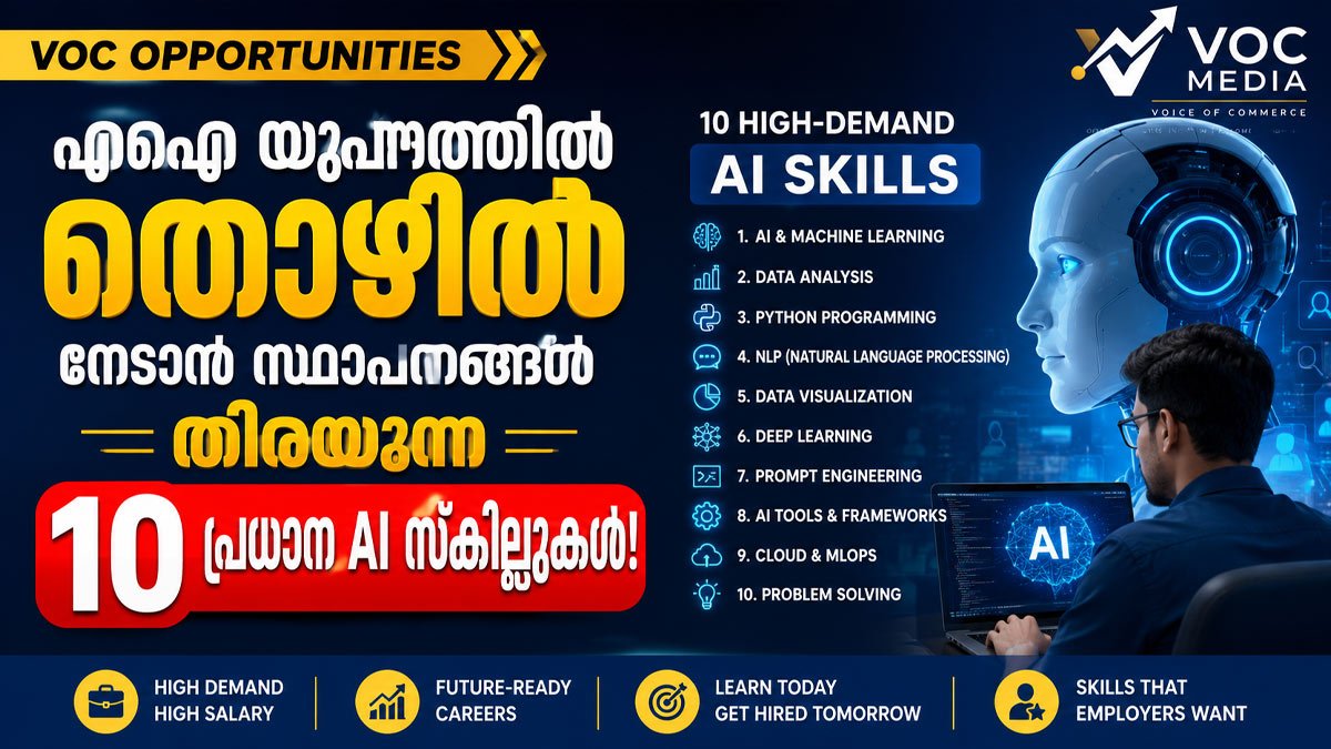 എഐ യുഗത്തിൽ തൊഴിൽ നേടാൻ സ്ഥാപനങ്ങൾ തിരയുന്ന 10 പ്രധാന Ai സ്‌കില്ലുകൾ!