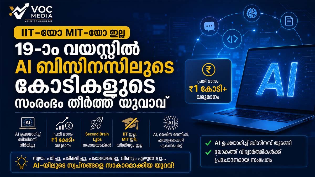 IIT-യോ MIT-യോ ഇല്ല; 19-ാം വയസ്സിൽ AI ബിസിനസിലൂടെ കോടികളുടെ സംരംഭം തീർത്ത യുവാവ്