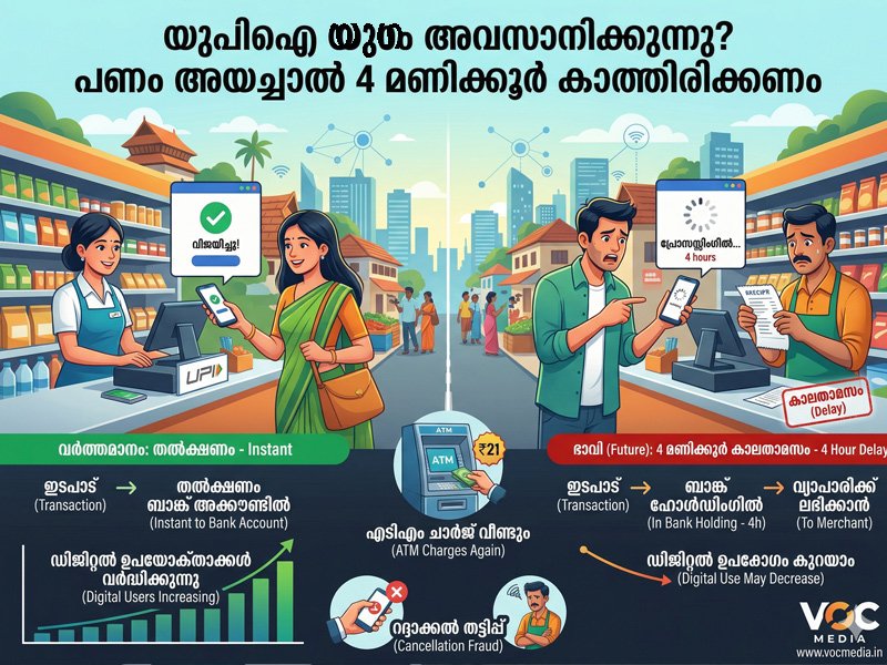 യുപിഐ(upi) യുഗം അവസാനിക്കുന്നു? പണം അയച്ചാൽ 4 മണിക്കൂർ കാത്തിരിക്കണം; ഡിജിറ്റൽ ഇന്ത്യക്ക് തിരിച്ചടിയായി ആർബിഐയുടെ പുതിയ നീക്കം!