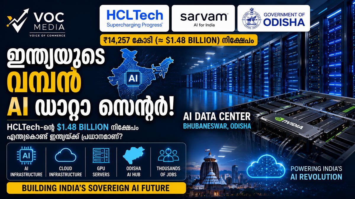 ഇന്ത്യയുടെ വമ്പൻ AI ഡാറ്റാ സെന്റർ; HCLTech-ന്റെ $1.48 Billion നിക്ഷേപം എന്തുകൊണ്ട് പ്രധാനമാണ്?