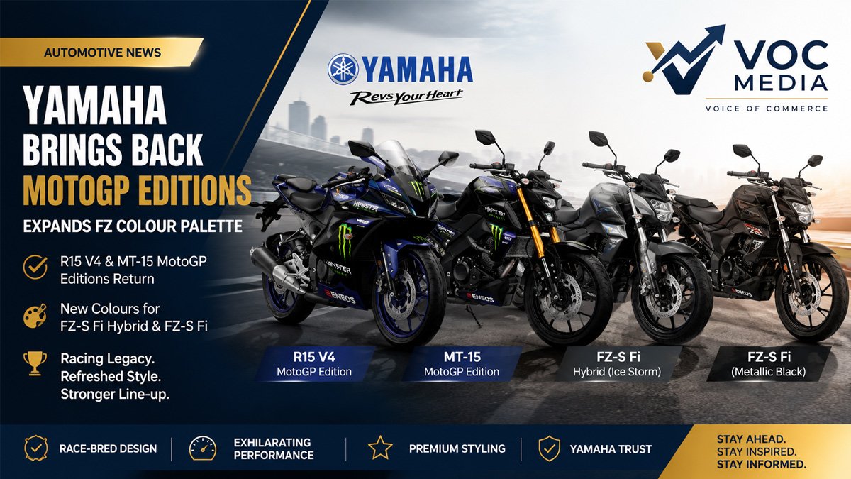 യമഹ ഇന്ത്യയിൽ MotoGP എഡിഷൻ മോഡലുകൾ വീണ്ടും അവതരിപ്പിച്ചു; FZ ശ്രേണിക്ക് പുതിയ നിറങ്ങളും