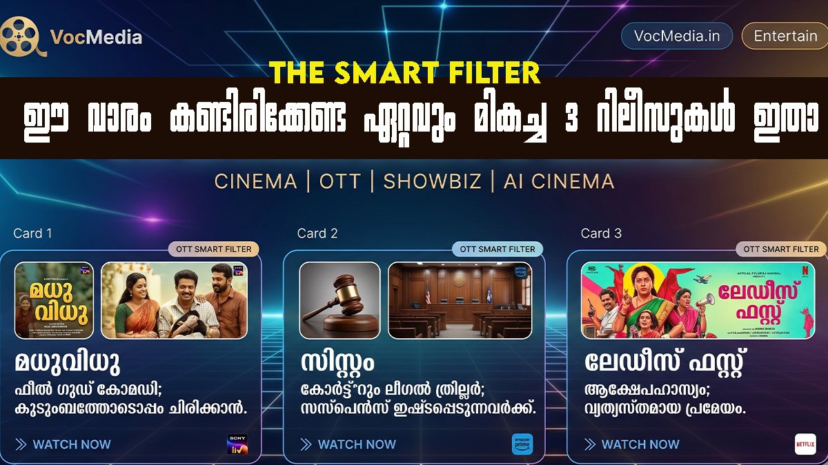 ഒടിടിയിൽ ഇപ്പോൾ എന്ത് കാണണം? കൺഫ്യൂഷൻ വേണ്ട; ഈ വാരം കണ്ടിരിക്കേണ്ട ഏറ്റവും മികച്ച 3 റിലീസുകൾ ഇതാ! (The Smart Filter)