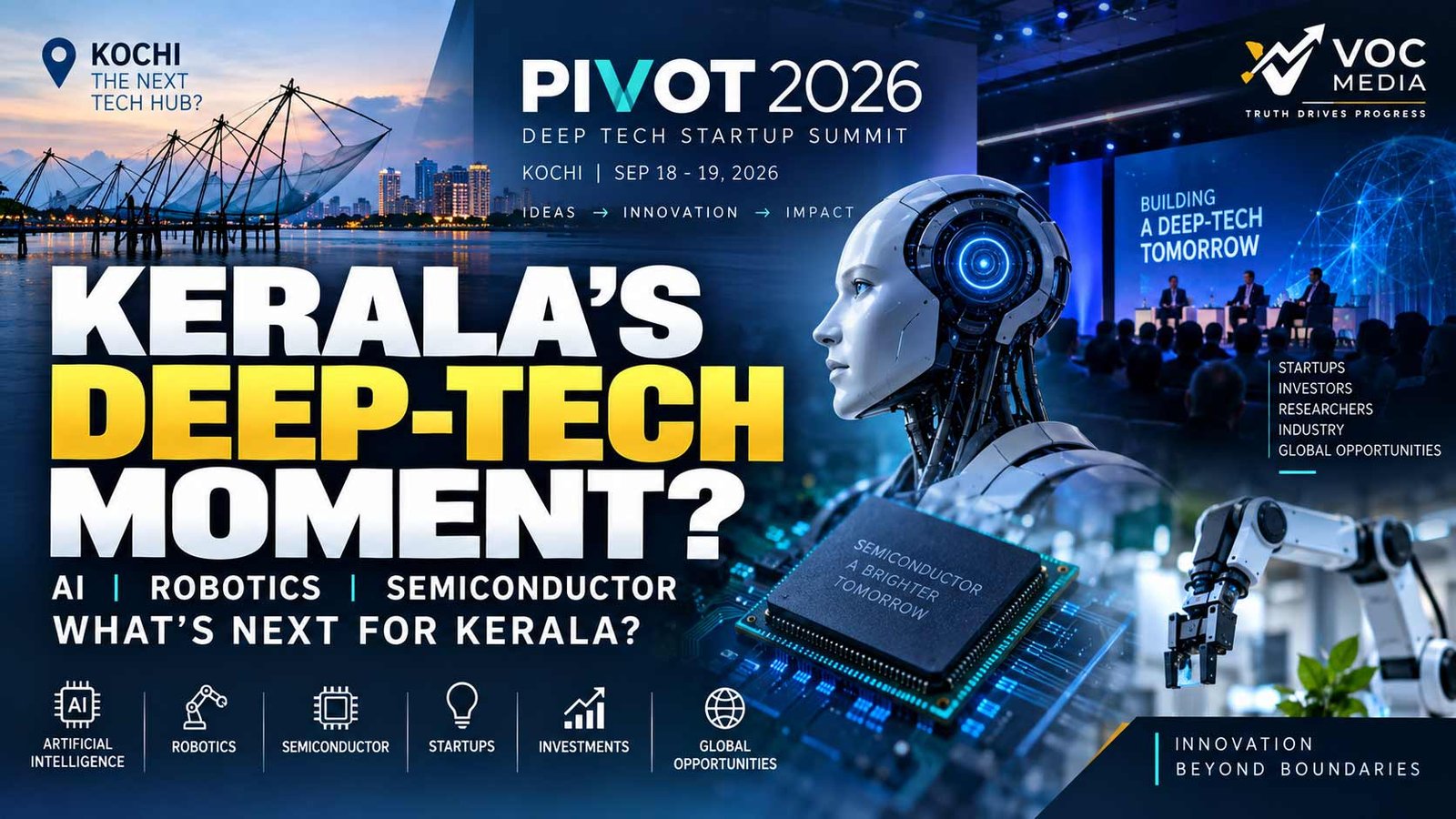 കൊച്ചിയിൽ ഇന്ന് Deep-Tech Summit; AI, Robotics, Semiconductor മേഖലകളിൽ കേരളത്തിന്റെ അടുത്ത ചുവടുവെപ്പ് എന്ത് ?