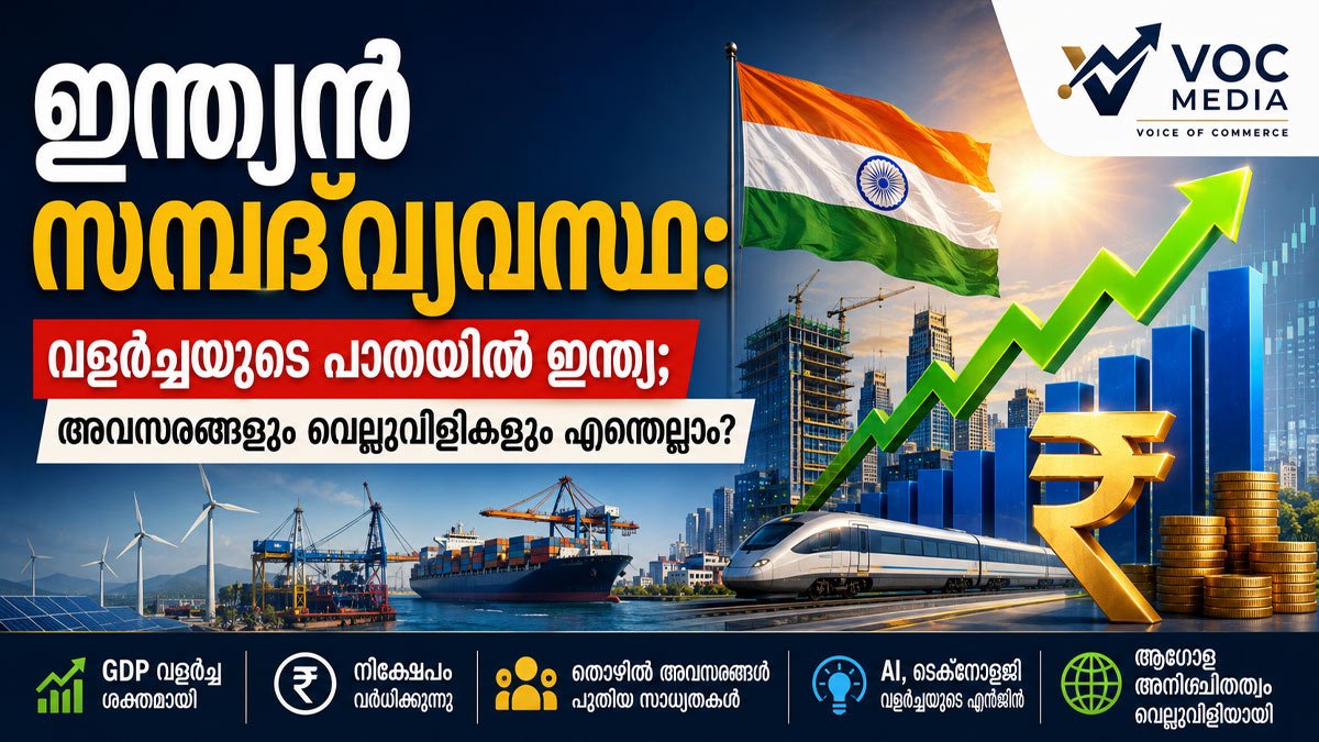 ഇന്ത്യൻ സമ്പദ്‌വ്യവസ്ഥ: വളർച്ചയുടെ പാതയിൽ ഇന്ത്യ; അവസരങ്ങളും വെല്ലുവിളികളും എന്തെല്ലാം?