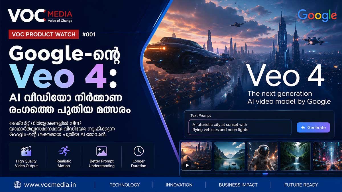 Google-ന്റെ Veo 4: AI വീഡിയോ നിർമ്മാണ രംഗത്തെ പുതിയ മത്സരം